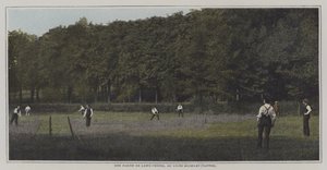 Et slag tennis på Lycee Michelet, Vanves, Paris (fargebilde) av French Photographer