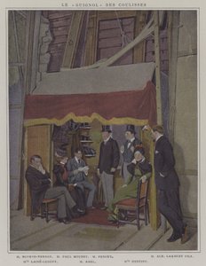 Skuespillere i vingene på Comedie-Francaise (fargebilde) av French Photographer