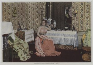 Den amerikanske sopranen Sybil Sanderson i tittelrollen i Jules Massenets opera Thais (fargebilde) av French Photographer