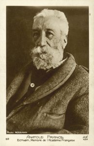 Anatole France , fransk poet, journalist og romanforfatter (s/hvitt foto) av French Photographer