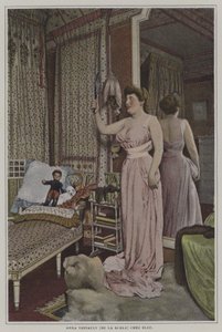 Anna Thibault, fransk sanger på La Scala, Paris, hjemme (fargebilde) av French Photographer
