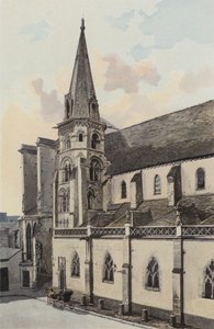Auxerre, Saint-Eusebe kirke, N sidefasade av French Photographer