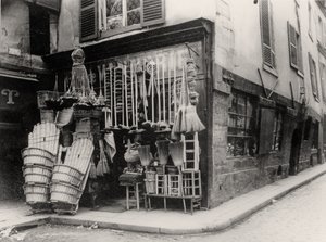 Kurvbutikk, Paris (s/hvitt bilde) av French Photographer