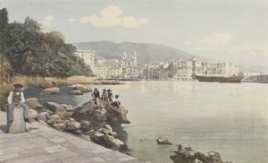Bastia, utsikt over den gamle havnen og byen av French Photographer