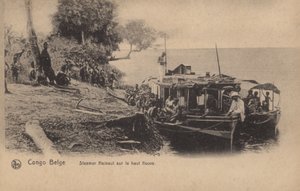 Belgisk Kongo, Steamer Hainaut på den høye elven av French Photographer