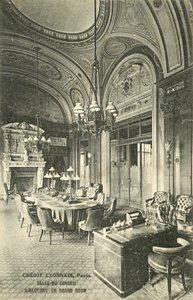 Styrerom, Credit Lyonnais bank, Paris (s/hvitt bilde) av French Photographer
