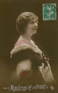 Bonne Annee. Fransk Godt Nyttår-postkort sendt i 1913. av French Photographer