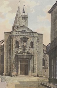 Bourg-Saint-Andeol, kirke, fasade O av French Photographer