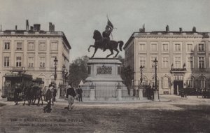 Brussel, Place Royale, Statue av Godefroid de Bouillon av French Photographer