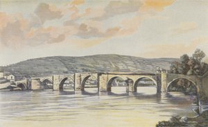 Cahors, Pont Neuf Complex (14. C), Utsikt tatt oppstrøms på høyre bredd av French Photographer