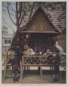 Kambodsjansk hytte på Exposition Universelle 1900, Paris (fargebilde) av French Photographer