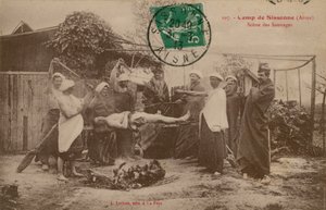 Leir i Sissonne, Aisne, Frankrike. Postkort sendt i 1913. av French Photographer