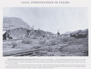 Canal Interoceanico De Panama (s/hvitt bilde) av French Photographer
