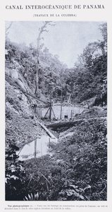 Panama Interoceanic Canal, Culebra Works (s/hv-bilde) av French Photographer