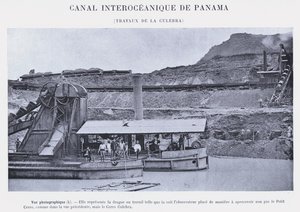 Panama Interoceanic Canal, Culebra Works (s/hv-bilde) av French Photographer