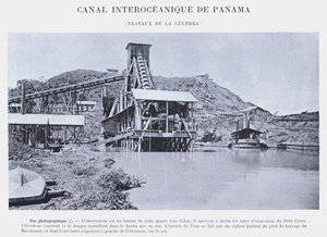 Panama Interoceanic Canal, Culebra Works (s/hv-bilde) av French Photographer