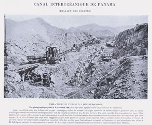 Panama Interoceanic Canal, Lock Works (bw-bilde) av French Photographer