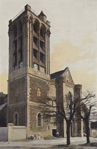 Champeaux, kirke, fasade O av French Photographer