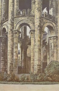 Charroux, Old Abbey, Tower, nedre del av French Photographer