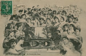 Chartres, de peneste jentene i regionen. Postkort sendt i 1913. av French Photographer