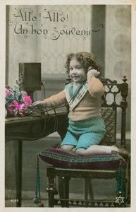 Barn bruker telefon av French Photographer