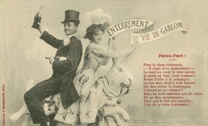 Par på karnevalstur (s/hvitt bilde) av French Photographer