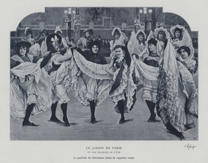 Dansere på Jardin de Paris (s/hvitt bilde) av French Photographer