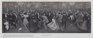 Dans på Moulin de la Galette, Paris (s/hv-bilde) av French Photographer