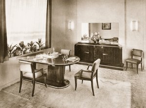 Spisestue fra Ensembles Mobiliers, pub. 1937. av French Photographer