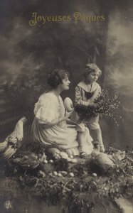 Påskekort med liten gutt av French Photographer