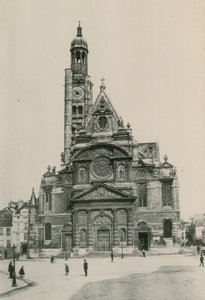 Saint-Etienne du Mont-kirken, Saint-Etienne du Mont-kirken (fotogravyr) av French Photographer