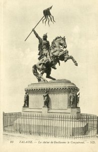Falaise, statuen av Vilhelm Erobreren, ND av French Photographer