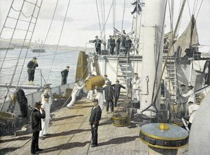 Fransk marine, slutten av 1800-tallet: Maten - Bibl. des Arts deco. av French Photographer