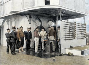 Fransk marine, slutten av 1800-tallet: smia - Bibl. des Arts deco. av French Photographer
