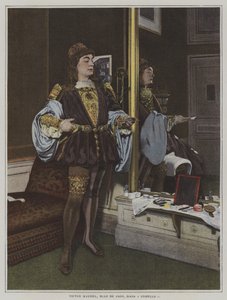 Den franske barytonen Victor Maurel som Iago i Giuseppe Verdis opera Otello (fargefoto) av French Photographer