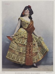 Georgette Leblanc som Carmen, 1899 (farget bilde)