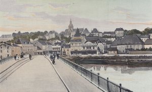 Gray, Vue generale, hentet fra bredden av Saone av French Photographer