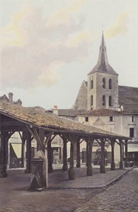 Gitarer, gamle sal og klokketårn i kirken av French Photographer