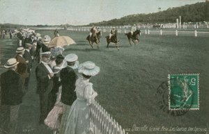 Hesteveddeløp på Deauville. Postkort sendt i 1913. av French Photographer