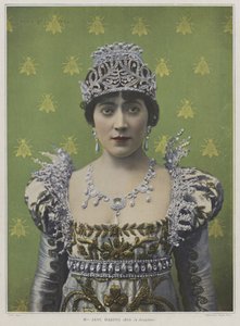 Jane Hading som Josephine i Plus que Reine (farget bilde)