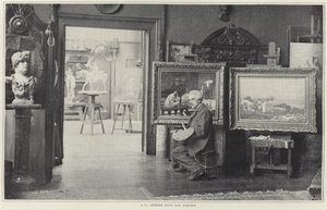 Jean-Leon Gerome i verkstedet sitt av French Photographer