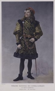 Jean Perier som Giorgio dAst i La Reine Fiammette (farget bilde)