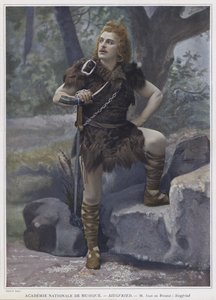 Jean de Reszke i tittelrollen i Siegfried (farget bilde)