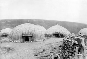 Kaffir Huts, Sør-Afrika, ca. 1914 av French Photographer