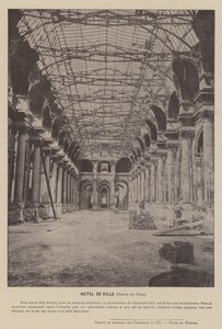 Paris-kommunen, Hotel De Ville, Galerie des Fetes (s/hvitt-bilde) av French Photographer