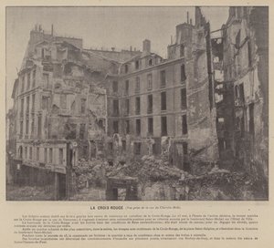 Paris-kommunen, Røde Kors, Utsikt tatt fra rue du Cherche-Midi (s/hvitt-bilde) av French Photographer