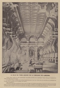 Paris-kommunen, tronrommet okkupert av Lascars Company (s/hvitt-bilde) av French Photographer