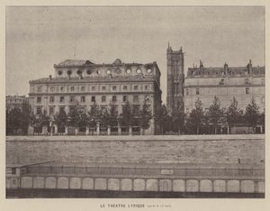 Paris-kommunen, Le Theatre Lyrique, etter 25. mai (s/hvitt-bilde) av French Photographer
