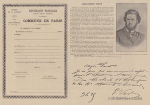 Paris-kommunen, Louis-Eugene Varlin (s/hvitt-bilde) av French Photographer