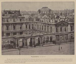 Paris-kommunen, Palais-Royal, utvendig visning (s/hvitt-bilde) av French Photographer